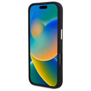 Guess GUHCP16XSMBSLK Apple iPhone 16 Pro Max 6.9" juodos spalvos kietas dėklas Silicone Script Metal Logo & Frame - Image 5