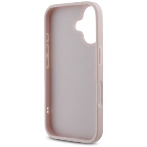 Guess GUHCP16SPSQSQSP Apple iPhone 16 6.1" rožinės spalvos kietas dėklas Quiled Metal Logo - Image 7