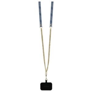 Guess GUHCP16SP4TDSCPB Apple iPhone 16 6.1" blue kietas dėklas Leather Metal Logo Strass Crossbody - Image 8