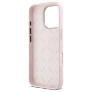 Guess GUHCP16XSMBSLP Apple iPhone 16 Pro Max 6.9" rožinės spalvos kietas dėklas Silicone Script Metal Logo & Frame - Image 7