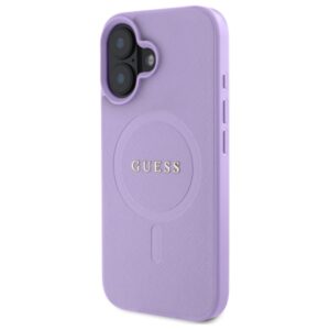 Guess GUHMP16SPSAHMCU Apple iPhone 16 6.1" violetinės spalvos kietas dėklas Saffiano MagSafe - Image 2