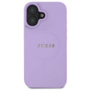 Guess GUHMP16SPSAHMCU Apple iPhone 16 6.1" violetinės spalvos kietas dėklas Saffiano MagSafe - Image 3