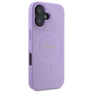 Guess GUHMP16SPSAHMCU Apple iPhone 16 6.1" violetinės spalvos kietas dėklas Saffiano MagSafe - Image 4