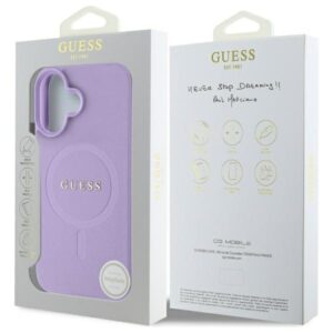 Guess GUHMP16SPSAHMCU Apple iPhone 16 6.1" violetinės spalvos kietas dėklas Saffiano MagSafe - Image 8