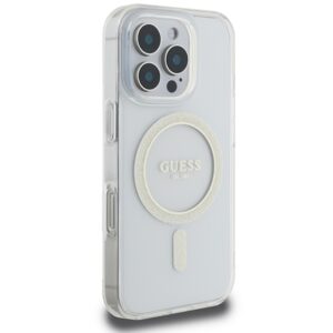 Guess GUHMP16XHFGERET Apple iPhone 16 Pro Max 6.9" skaidrus kietas dėklas IML Glitter Circle Ma - Image 4