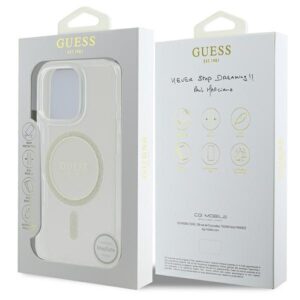 Guess GUHMP16XHFGERET Apple iPhone 16 Pro Max 6.9" skaidrus kietas dėklas IML Glitter Circle Ma - Image 8