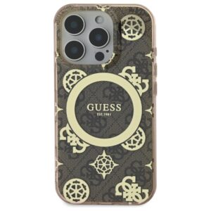 Guess GUHMP16XH4PYEEW Apple iPhone 16 Pro Max 6.9" rudos spalvos kietas dėklas IML Peony On 4G Background MagS - Image 3