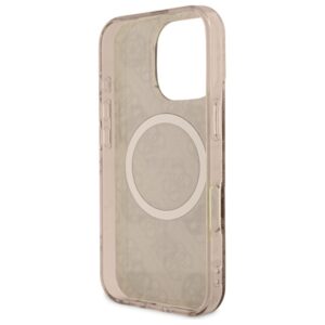 Guess GUHMP16XH4PYEEW Apple iPhone 16 Pro Max 6.9" rudos spalvos kietas dėklas IML Peony On 4G Background MagS - Image 7