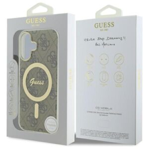 Guess GUHMP16MH4STW Apple iPhone 16 Plus 6.7" rudos spalvos kietas dėklas IML 4G MagSafe - Image 8