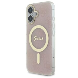 Guess GUHMP16MH4STP Apple iPhone 16 Plus 6.7" rožinės spalvos kietas dėklas IML 4G MagSafe - Image 2