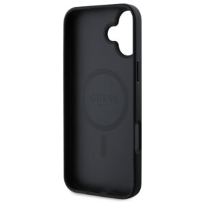 Guess GUHMP16SP4RPSK Apple iPhone 16 6.1" juodos spalvos kietas dėklas 4G Printed Stripes MagSafe - Image 7