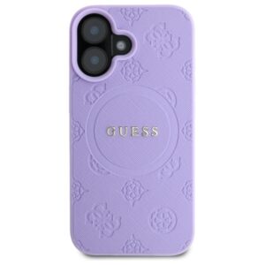 Guess GUHMP16MPSAPSMEU Apple iPhone 16 Plus 6.7" violetinės spalvos kietas dėklas Saffiano Peony Classic Logo - Image 3