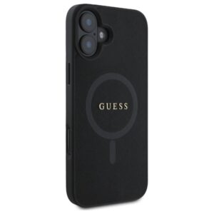 Guess GUHMP16SPSAHMCK Apple iPhone 16 6.1" juodos spalvos kietas dėklas Saffiano Classic Logo MagSafe - Image 4