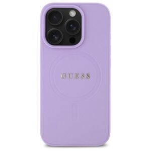 Guess GUHMP16LPSAHMCU Apple iPhone 16 Pro 6.3" violetinės spalvos kietas dėklas Saffiano MagSafe - Image 3
