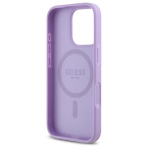 Guess GUHMP16LPSAHMCU Apple iPhone 16 Pro 6.3" violetinės spalvos kietas dėklas Saffiano MagSafe - Image 7