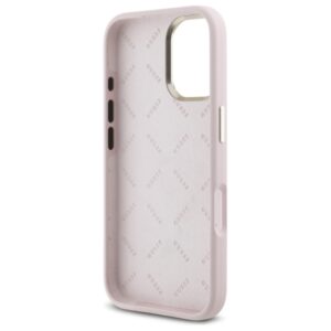 Guess GUHCP16SM4DGPP Apple iPhone 16 6.1" rožinės spalvos kietas dėklas Silicone Logo Strass 4G - Image 7