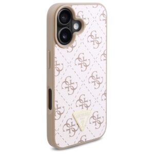 Guess GUHCP16MPG4GPH Apple iPhone 16 Plus 6.7" baltos spalvos kietas dėklas New 4G Triangle - Image 2