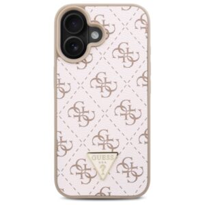 Guess GUHCP16MPG4GPH Apple iPhone 16 Plus 6.7" baltos spalvos kietas dėklas New 4G Triangle - Image 3