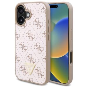Guess GUHCP16MPG4GPH Apple iPhone 16 Plus 6.7" baltos spalvos kietas dėklas New 4G Triangle