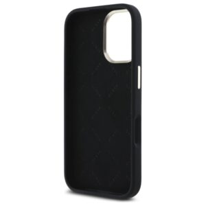 Guess GUHCP16MSMBSLK Apple iPhone 16 Plus 6.7" juodos spalvos kietas dėklas Silicone Script Metal Logo & Frame - Image 7