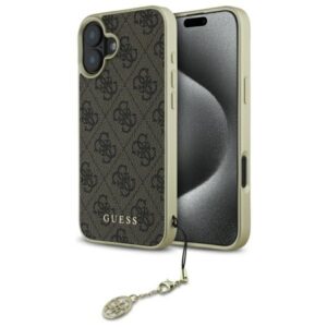 Guess GUHCP16MGF4GBR Apple iPhone 16 Plus 6.7" rudos spalvos kietas dėklas 4G Charms Collection