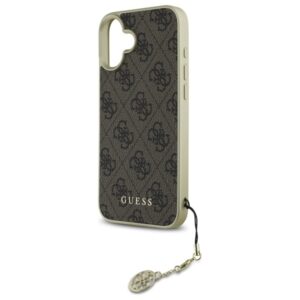 Guess GUHCP16MGF4GBR Apple iPhone 16 Plus 6.7" rudos spalvos kietas dėklas 4G Charms Collection - Image 6