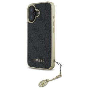 Guess GUHCP16SGF4GGR Apple iPhone 16 6.1" juodos spalvos kietas dėklas 4G Charms Collection - Image 2