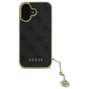 Guess GUHCP16SGF4GGR Apple iPhone 16 6.1" juodos spalvos kietas dėklas 4G Charms Collection - Image 3