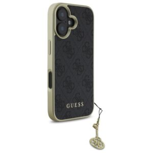 Guess GUHCP16SGF4GGR Apple iPhone 16 6.1" juodos spalvos kietas dėklas 4G Charms Collection - Image 4