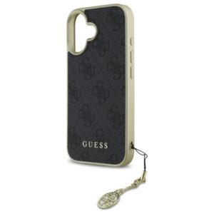 Guess GUHCP16SGF4GGR Apple iPhone 16 6.1" juodos spalvos kietas dėklas 4G Charms Collection - Image 6