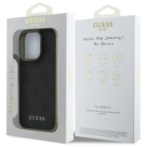 Guess GUHCP16LGF4GGR Apple iPhone 16 Pro 6.3" juodos spalvos kietas dėklas 4G Charms Collection - Image 8
