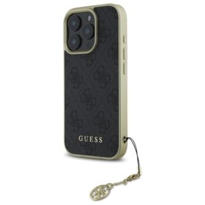 Guess GUHCP16XGF4GGR Apple iPhone 16 Pro Max 6.9" juodos spalvos kietas dėklas 4G Charms Collection - Image 2