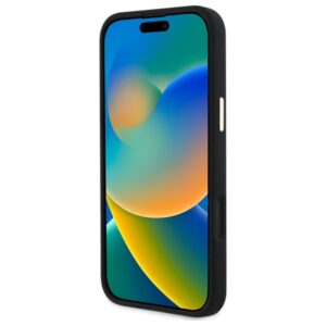 Guess GUHCP16SM4DGPK Apple iPhone 16 6.1" juodos spalvos kietas dėklas Silicone Logo Strass 4G - Image 5