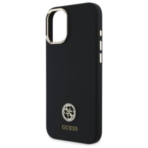 Guess GUHCP16SM4DGPK Apple iPhone 16 6.1" juodos spalvos kietas dėklas Silicone Logo Strass 4G - Image 6