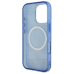 Guess GUHMP16XH4PYEEB Apple iPhone 16 Pro Max 6.9" blue kietas dėklas IML Peony On 4G Background Magsafe - Image 7