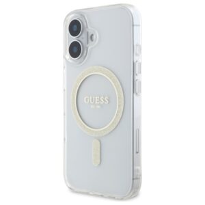 Guess GUHMP16MHFGERET Apple iPhone 16 Plus 6.7" skaidrus kietas dėklas IML Glitter Circle - Image 2