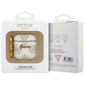 Guess GUA2PG4GPH AirPods 1/2 dėklas baltos spalvos 4G Hook - Image 3
