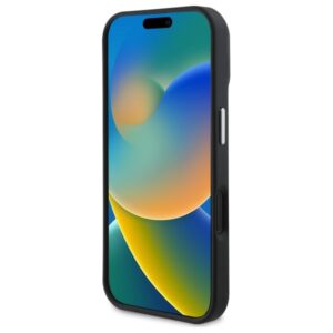 Guess GUHMP16MPGTSPSK Apple iPhone 16 Plus 6.7" juodos spalvos kietas dėklas Grained Triangle MagSafe - Image 5
