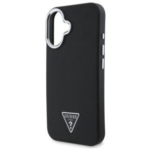 Guess GUHMP16MPGTSPSK Apple iPhone 16 Plus 6.7" juodos spalvos kietas dėklas Grained Triangle MagSafe - Image 6