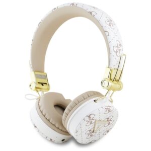 Guess Bluetooth Ausinės ENC GUBH70E4PTMH baltos spalvos 4G Triangle Round Shape