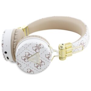 Guess Bluetooth Ausinės ENC GUBH70E4PTMH baltos spalvos 4G Triangle Round Shape - Image 2