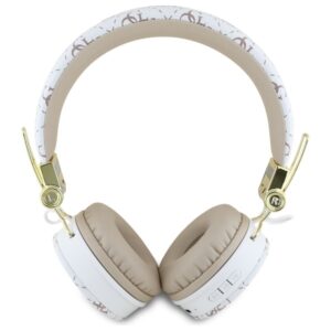 Guess Bluetooth Ausinės ENC GUBH70E4PTMH baltos spalvos 4G Triangle Round Shape - Image 3