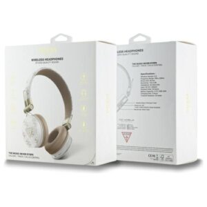Guess Bluetooth Ausinės ENC GUBH70E4PTMH baltos spalvos 4G Triangle Round Shape - Image 4