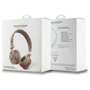 Guess Bluetooth Ausinės ENC GUBH70EPOSMW rudos spalvos Peony Script Round Shape - Image 4