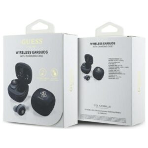 Guess Bluetooth ausinės GUTWSJ144ESK TWS + docking station juodos spalvos Iridescent 4G Printed Logo - Image 6