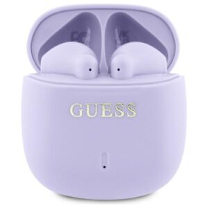 Guess Bluetooth ausinės GUTWSJ14ESGU TWS + docking station purple Printed Classic Logo - Image 1