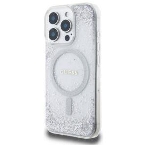 Guess GUHMP16LRGRGES Apple iPhone 16 Pro 6.3" silver kietas dėklas Resin Gradient Glitter MagSafe - Image 2