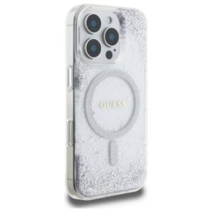 Guess GUHMP16LRGRGES Apple iPhone 16 Pro 6.3" silver kietas dėklas Resin Gradient Glitter MagSafe - Image 4