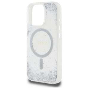 Guess GUHMP16LRGRGES Apple iPhone 16 Pro 6.3" silver kietas dėklas Resin Gradient Glitter MagSafe - Image 6