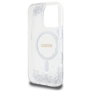 Guess GUHMP16LRGRGES Apple iPhone 16 Pro 6.3" silver kietas dėklas Resin Gradient Glitter MagSafe - Image 7